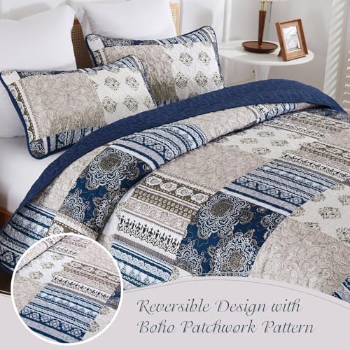 Dintszyayue Boho Quilt Set King Size 3 Piece