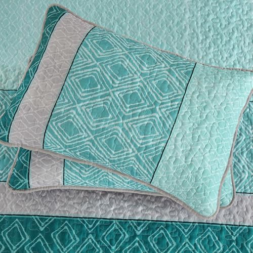Cottolester Teal Quilt Set Full Size