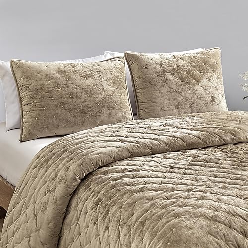 Sunshine Nicole Embroidered Quilt Set Queen 3 Pieces