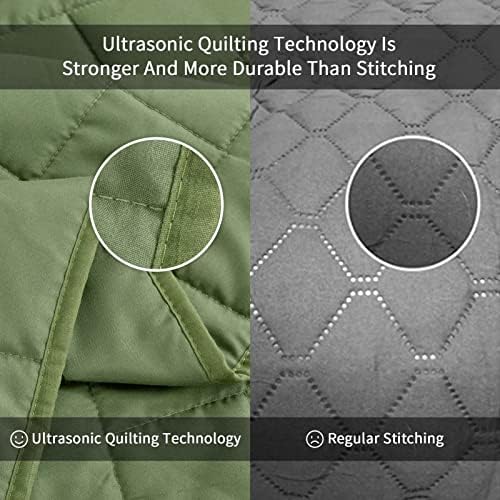 Hygge Hush Summer Quilt Set 3 Piece Olive Green
