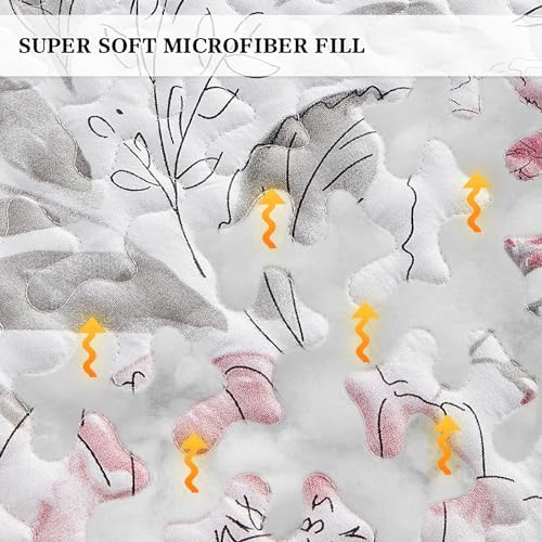 Flysheep Botanical Quilt Set Twin Size 2 Pieces