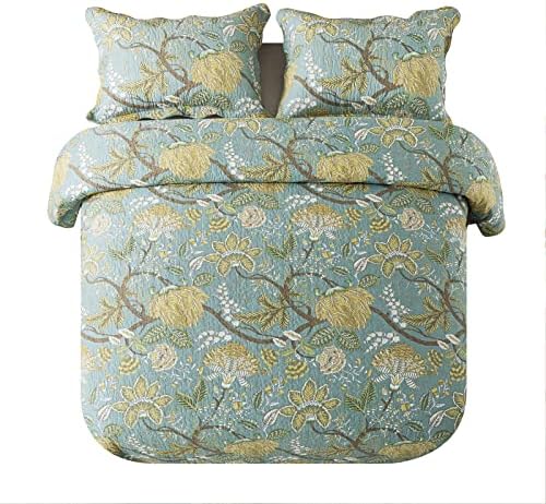 NEWLAKE Reversible Patchwork Quilt Set Queen Size