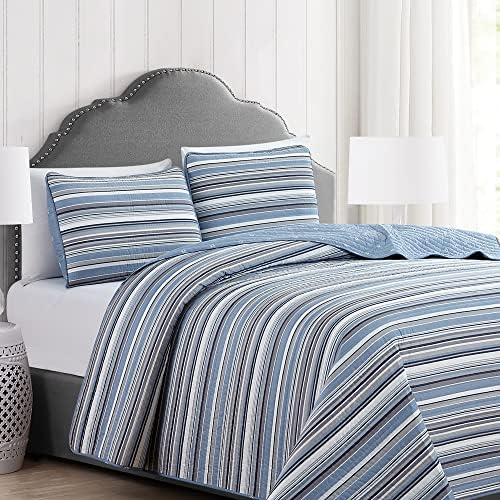 Market Place 3 Piece Reversible Quilt Set with Shams