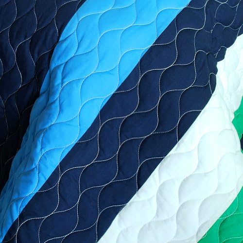 Onitiva Caprice 3PC Vermicelli-Quilted Patchwork Quilt Set 1