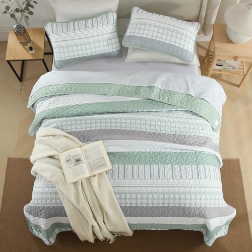 DJY Striped Quilt Set King Size