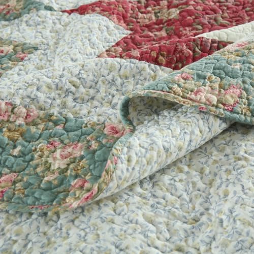Cotton Bedspread Quilt Set 3 Piece Reversible King Size