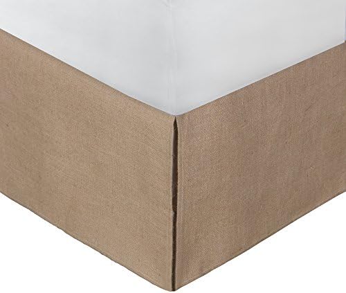 Greenland Home Fashions - GL-1710EBKT Burlap Bed Skirt Natural Twin