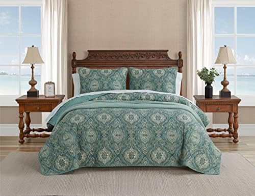 Tommy Bahama King Quilt Set in Turtle Cove Green