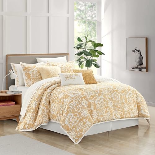 Stratford Park Yellow Floral Comforter Set California King