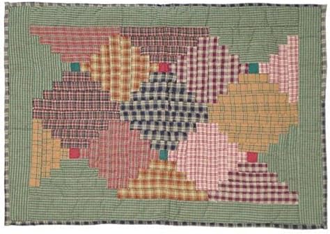 Patch Magic Harvest Log Cabin California King Quilt Set 1