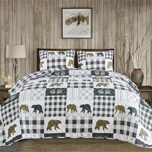 Rustic Quilt Set King Size with Shams