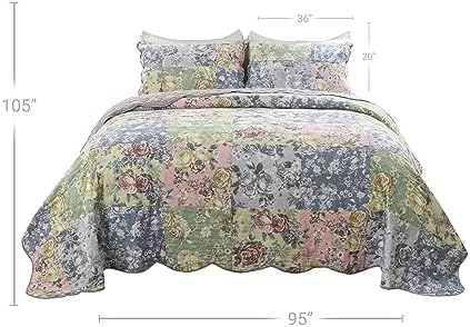 Benzara Eni 3 Piece California King Quilt Set