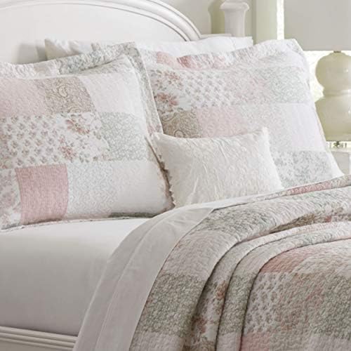 Laura Ashley Twin Quilt Set with Matching Sham