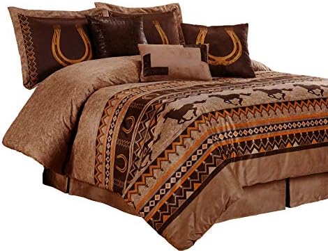 Chezmoi Sedona 7-Piece Microsuede Comforter Set