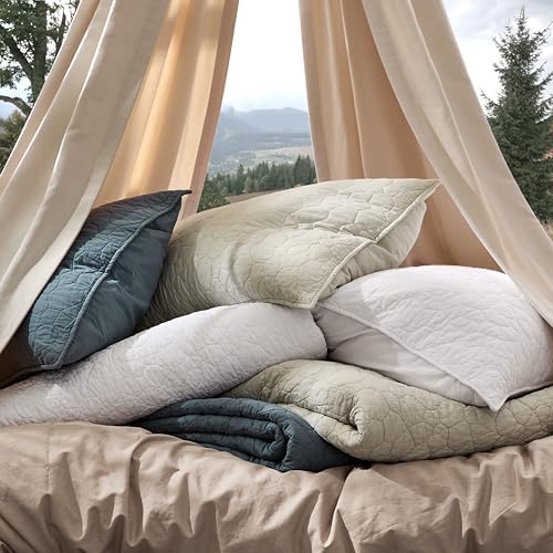 RSHARE 100 Cotton Cal King Quilt Set Blue Grey 1