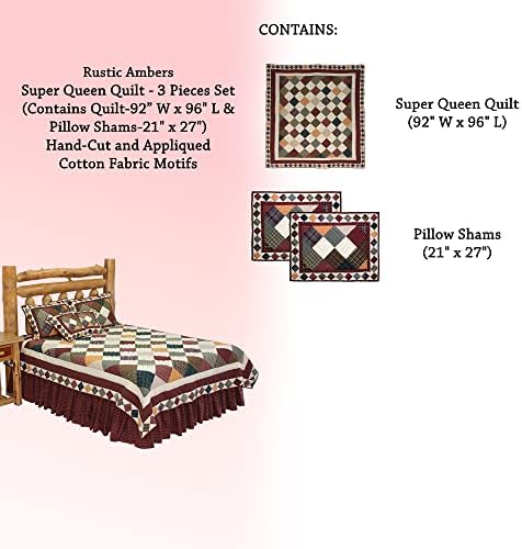 Rustic Ambers Super Queen Quilt Set with Pillow Shams