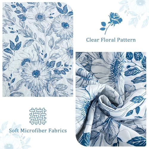 Drucon King Size Floral Quilt Set 3 Pieces