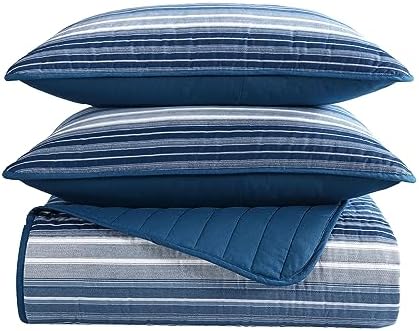 Nautica King Quilt Set - 100 Cotton Reversible Bedding 1