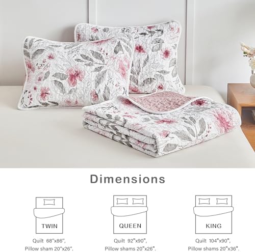 Flysheep Botanical Quilt Set Twin Size 2 Pieces