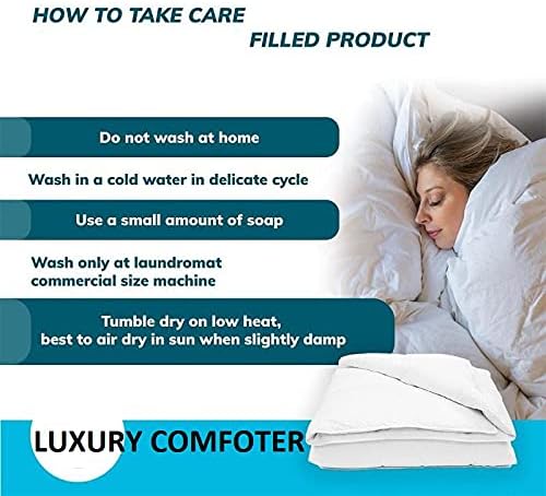 US Comfort Zone White Solid Luxury Comforter Set 98 X 116