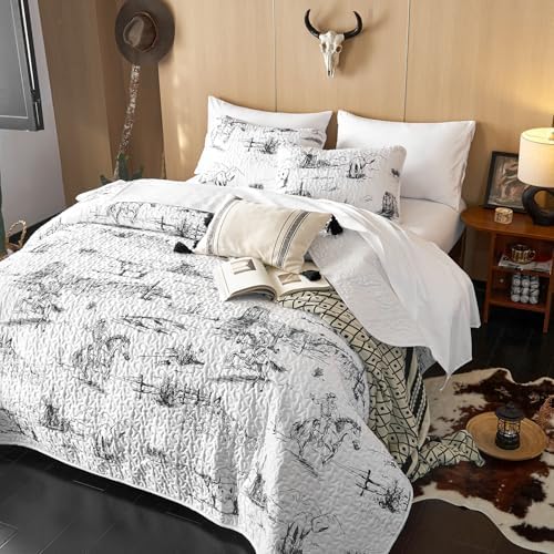 Wake In Cloud Western Quilt Set King Size 3-Piece