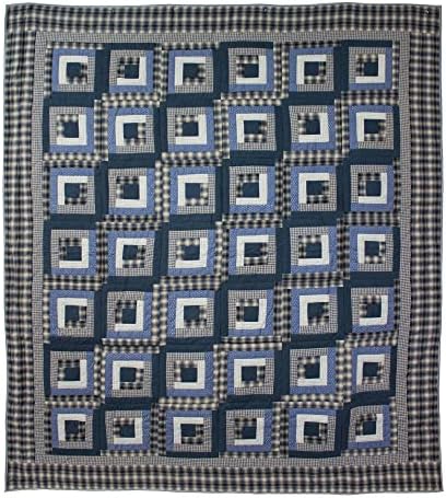 Patch Magic Blue Maze Twin Quilt Set