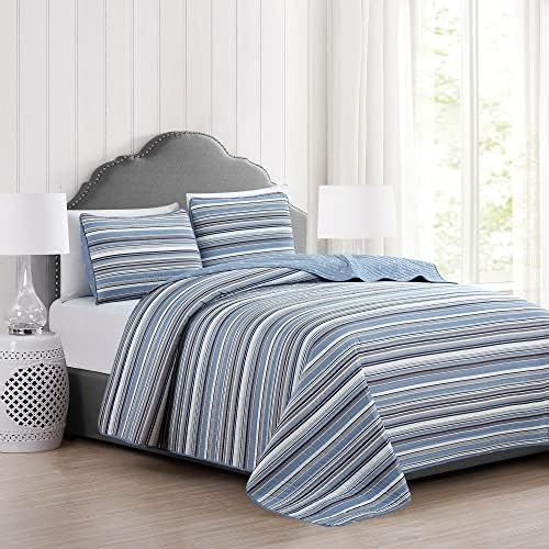 Market Place 3 Piece Reversible Quilt Set with Shams