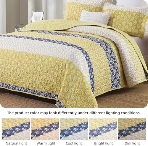 Cottolester Boho King Size Quilt Set with 3 Pieces