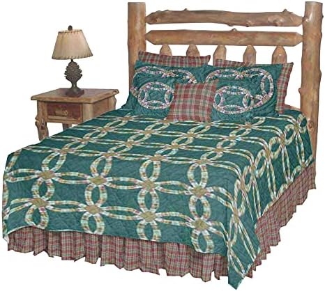 Patch Magic Green Cats Eye Queen Quilt Set