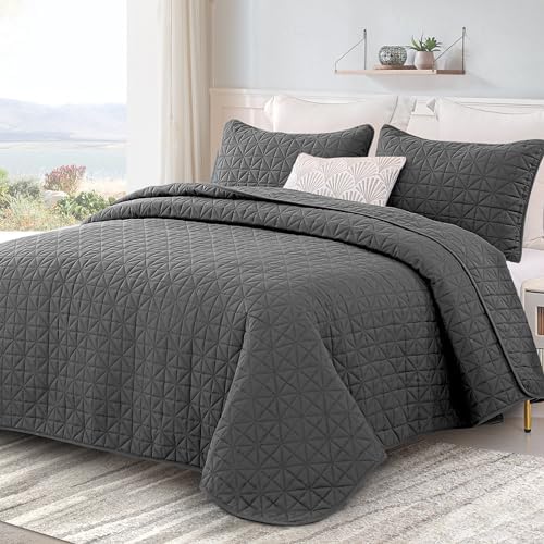 Exclusivo Mezcla Queen Quilt Set with Grid Pattern