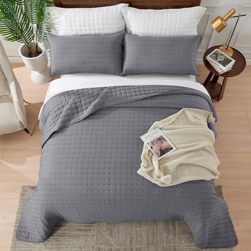 Suchbed Grey California King Quilt Set