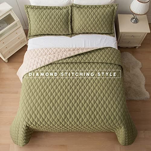 Elegant Comfort Reversible Quilt Set 3-Piece