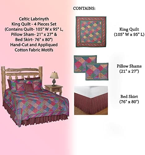 Patch Magic Quilt Set - 4 Piece Hand-Cut Patchwork Cotton