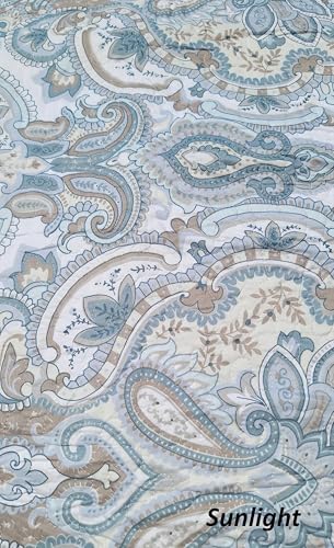 Grand Linen King Quilt Set with Paisley Design