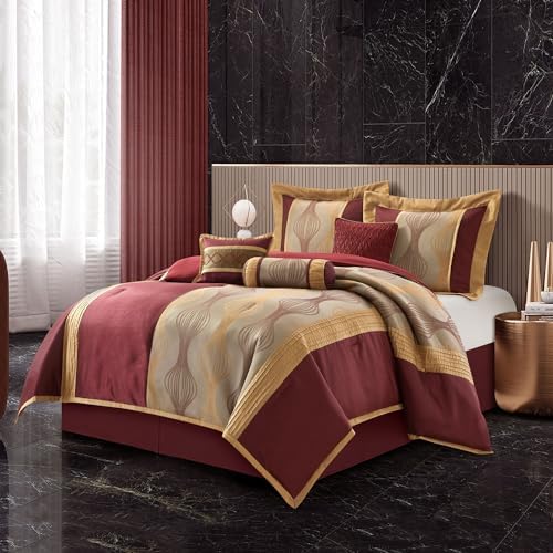 Stratford Park Gold 7-Piece Microfiber Comforter Set 1