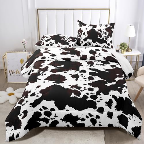 Cow Print Comforter Set - Western Decor Rustic Quilt 1