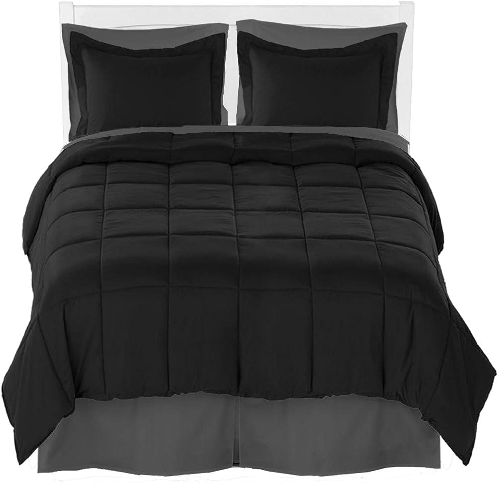 Bare Home Full XL Comforter Set with Sheet and Skirt