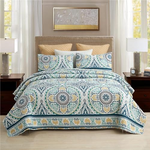 Quilt King Bedding Set 3 Piece Soft Microfiber
