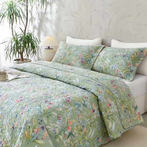 Sanracie 100 Cotton Oversized King Quilt Set 3Pcs
