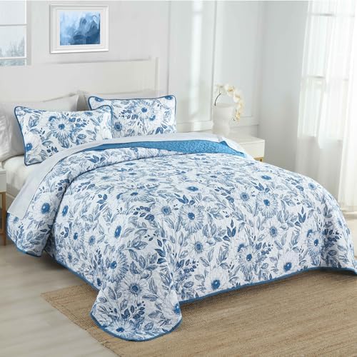 Drucon King Size Floral Quilt Set 3 Pieces