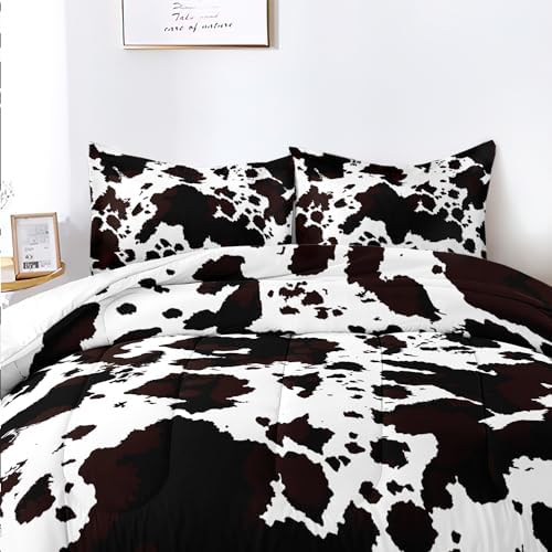 Cow Print Comforter Set - Western Decor Rustic Quilt 1