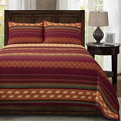 H HIEND ACCENTS Super King Quilt Set with Pillow Shams
