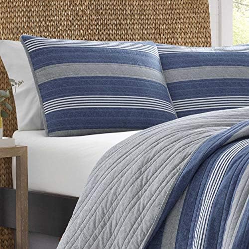 Nautica King Quilt Set with Shams Saltmarsh Blue