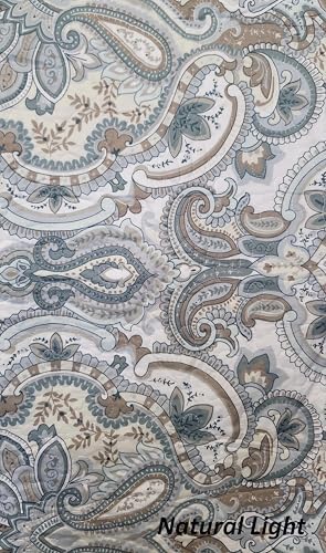 Grand Linen King Quilt Set with Paisley Design