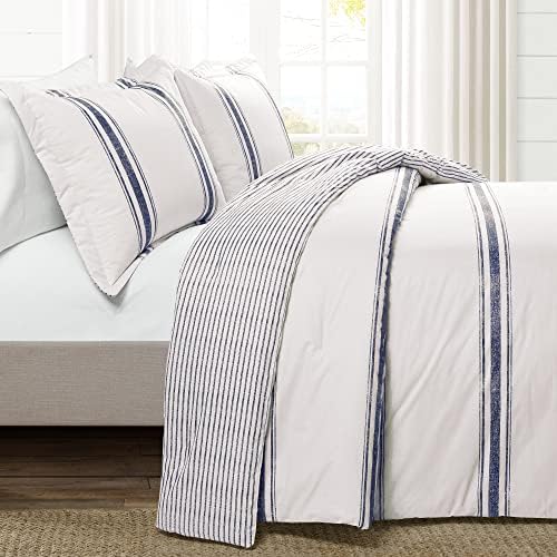Lush Decor Farmhouse Stripe Reversible Comforter Set