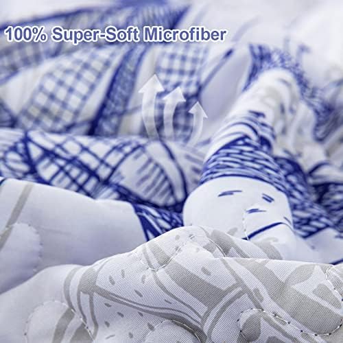 DJY Nautical Beach Quilt Set King 3 Piece