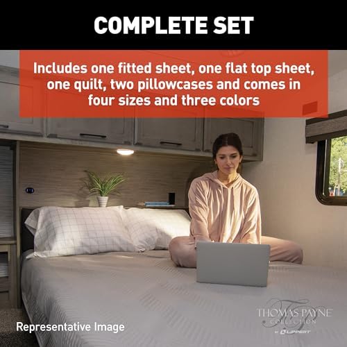 Lippert Easy Zzzs RV Bedding Set - Queen Grey 1