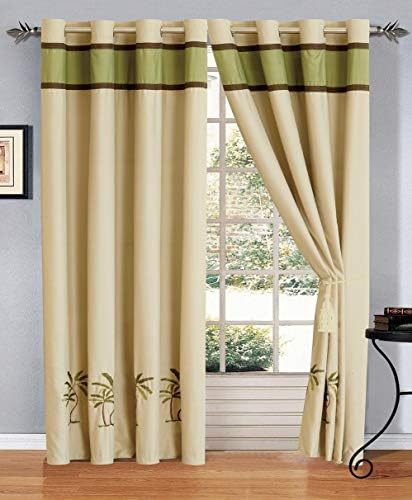 Grand Linen 8 Piece Tropical Palm Tree Comforter Set Cal King