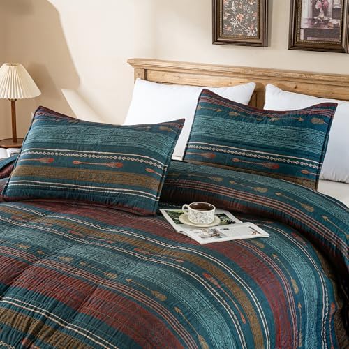 LIRISDOM Bohemian Quilt Set Queen Size 3 Piece 1