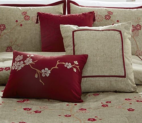 Chezmoi Miki 7-Piece Luxury Floral Comforter Set California King